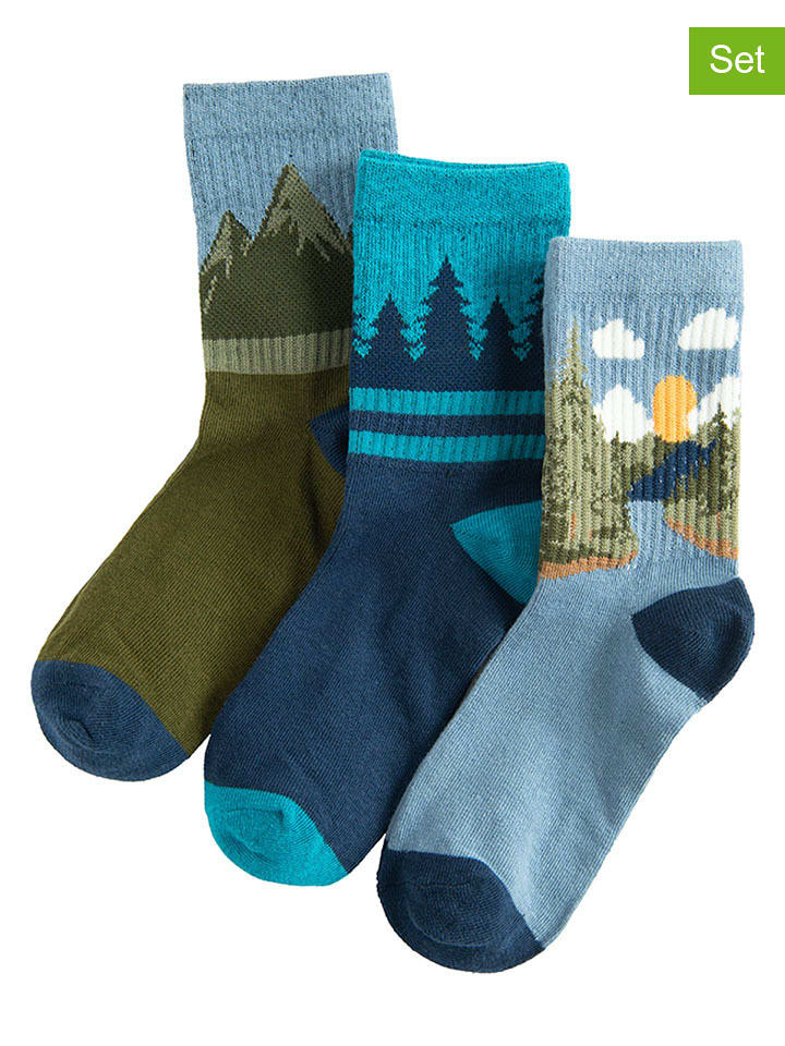 COOL CLUB Skarpety (3 pary) w kolorze błękitno-granatowym rozmiar: 34/36