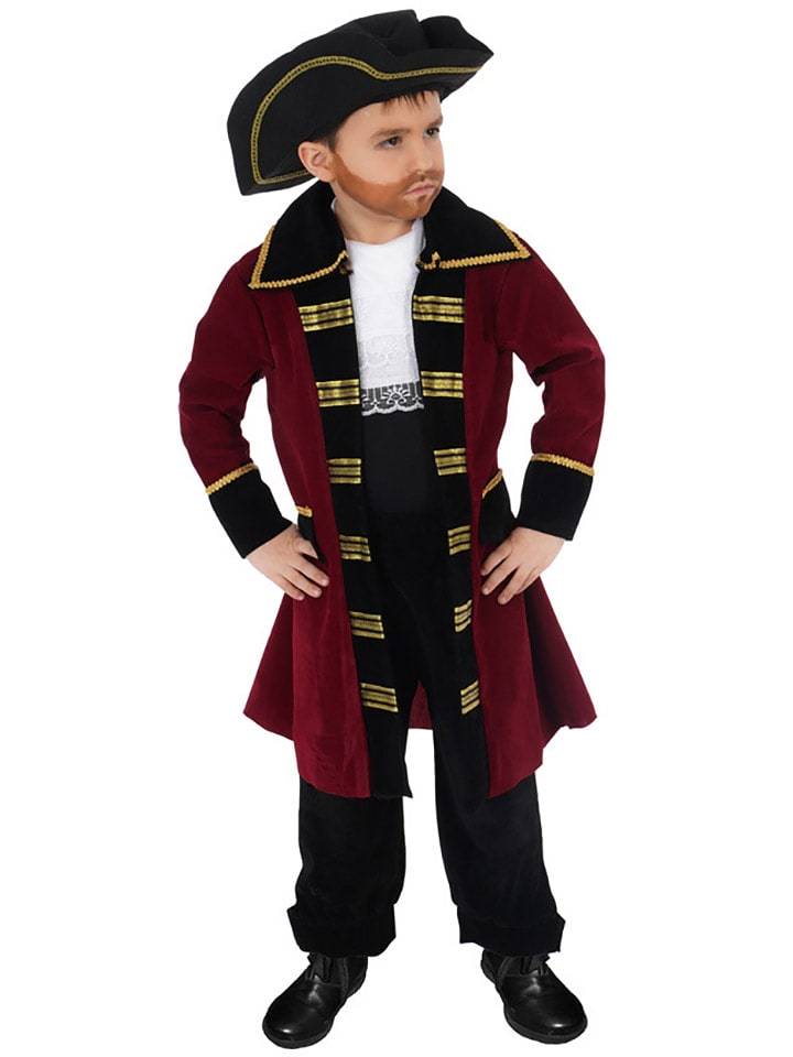 CHAKS 4-częściowy kostium "Edward" w kolorze czerwono-czarnym rozmiar: 152