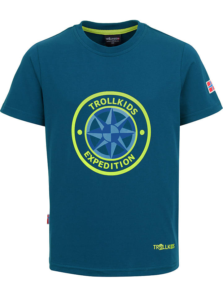 Trollkids Koszulka funkcyjna "Windrose" w kolorze niebieskim rozmiar: 110