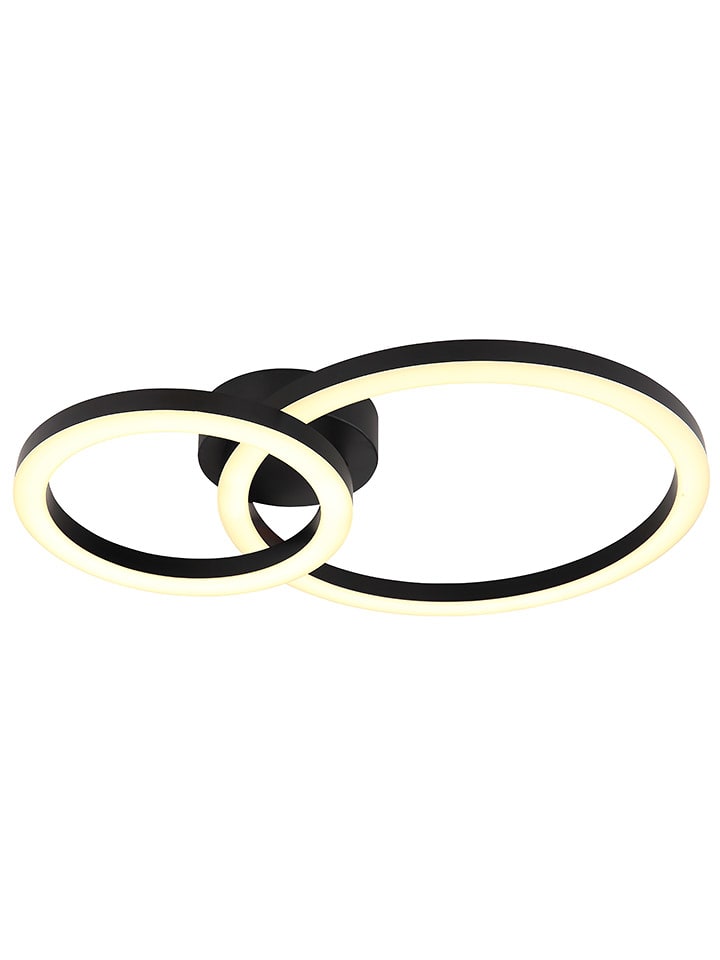 Globo lighting Lampa sufitowa LED "Adda" w kolorze czarnym - 42 x 7 x 30 cm rozmiar: onesize