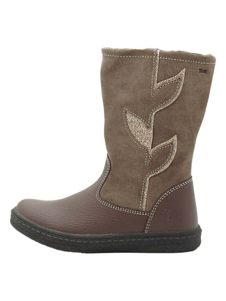 lamino Skórzane botki w kolorze fiołkowym rozmiar: 33