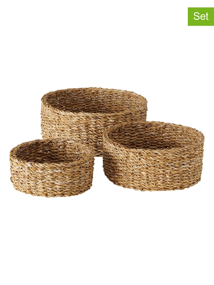 Boltze Kosze (3 szt.) "Sophy" w kolorze jasnobrązowym rozmiar: onesize