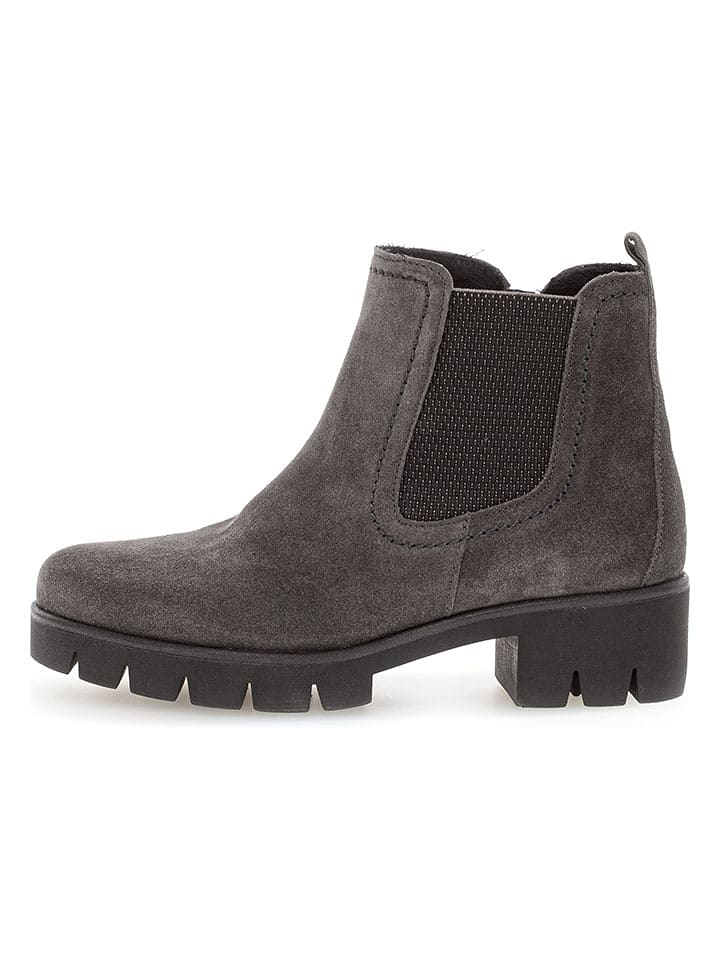 Gabor Skórzane botki w kolorze szarym rozmiar: 39