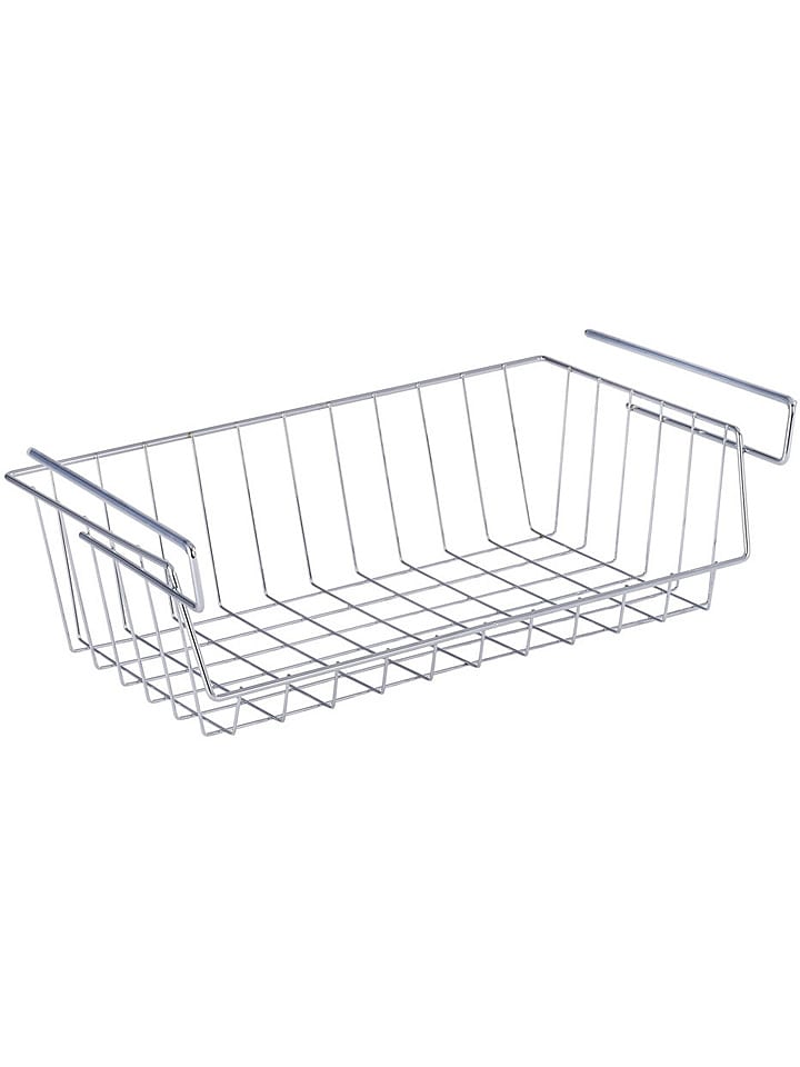 Wenko Koszyk w kolorze srebrnym na regał - 44 x 15 x 27 cm rozmiar: onesize