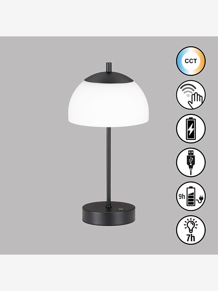 FH Lighting Lampa stołowa LED "Riva" w kolorze czarno-białym - wys. 35 x Ø 18 cm rozmiar: onesize
