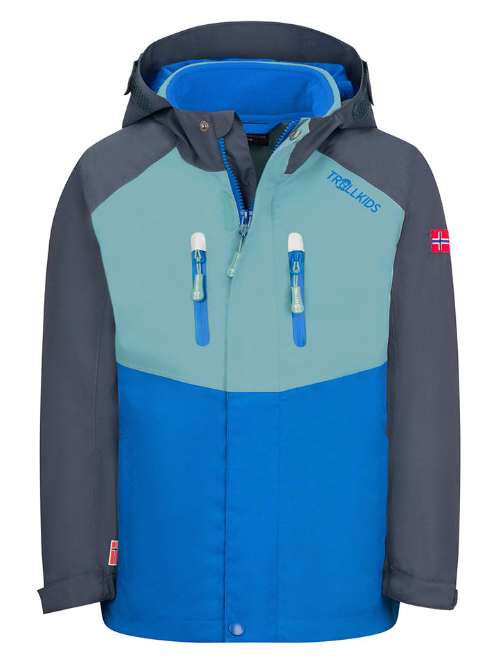 Trollkids Kurtka funkcyjna 3w1 "Bryggen" w kolorze niebieskim rozmiar: 140