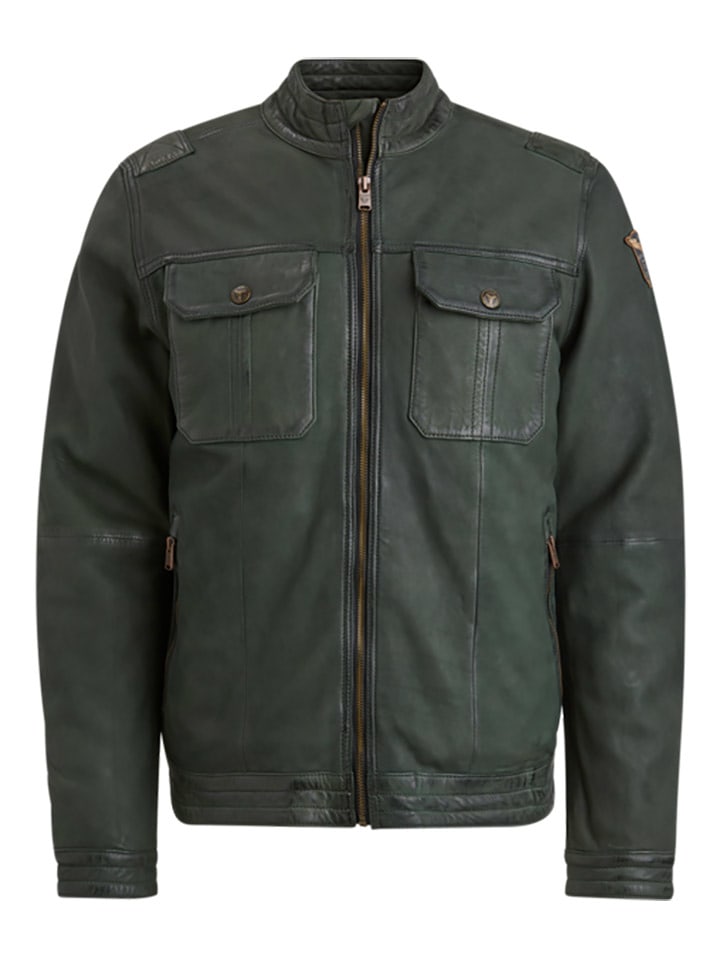 PME Legend Skórzana kurtka w kolorze ciemnozielonym rozmiar: XL