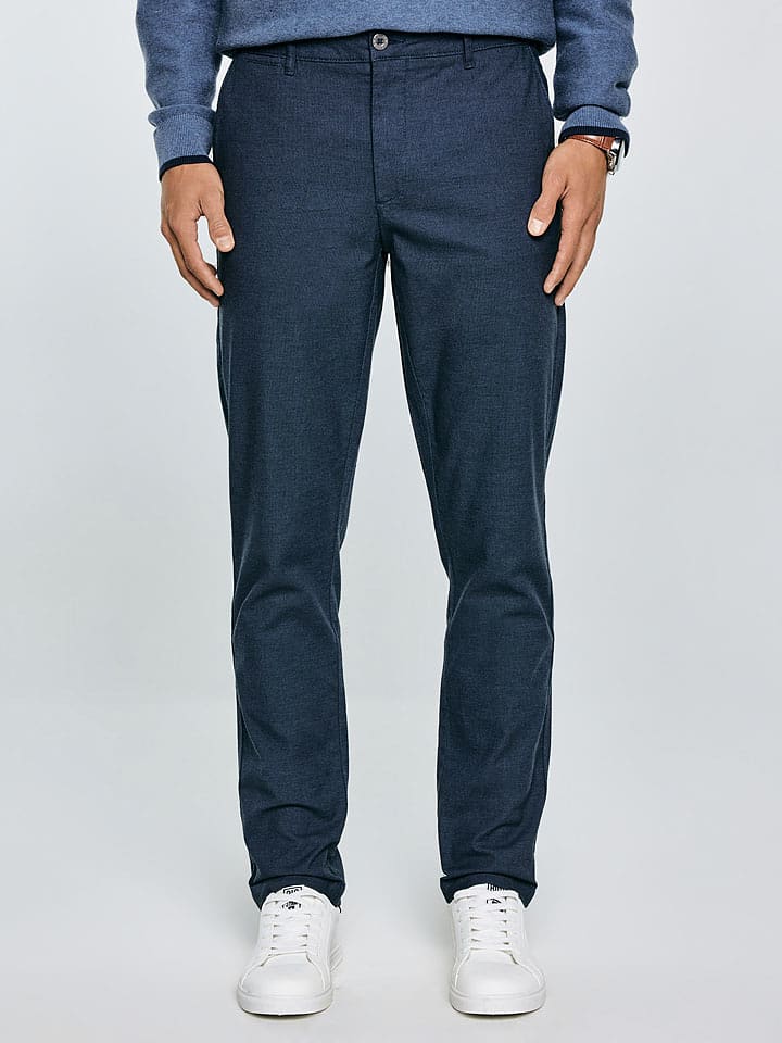 BIG STAR Spodnie chino "Erhati" w kolorze granatowym rozmiar: W34/L34