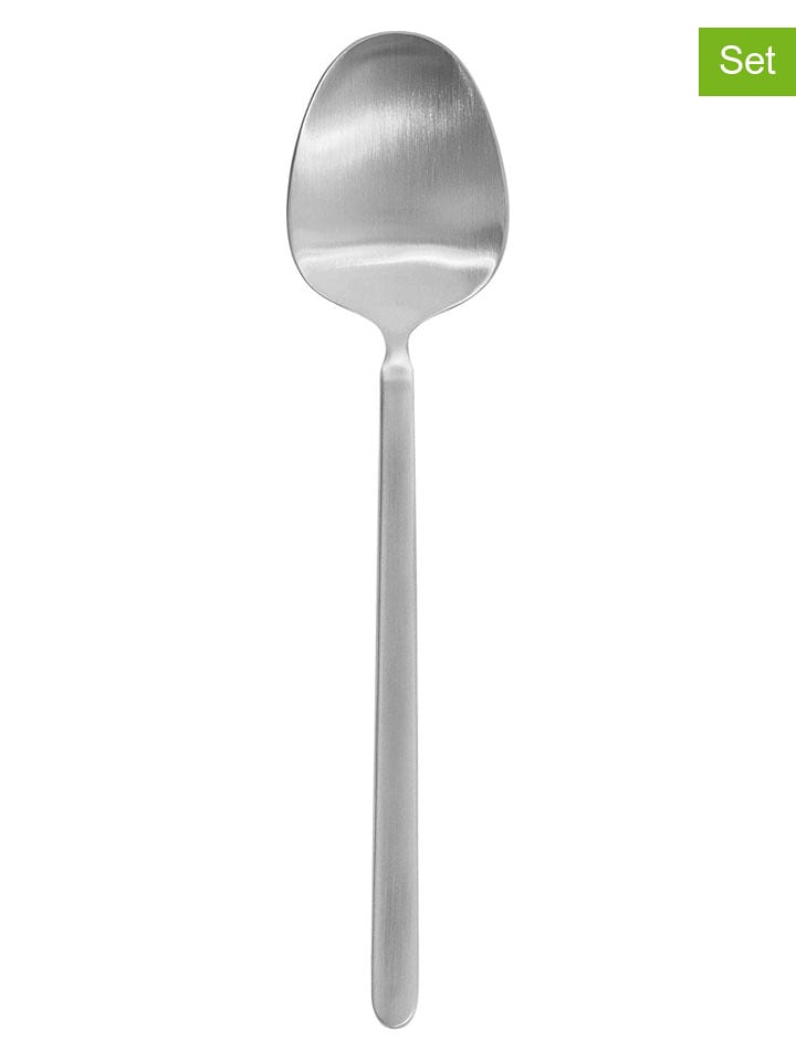 Blomus 2-częściowy zestaw "Stella" w kolorze srebrnym do sałatek - wys. 28 cm rozmiar: onesize