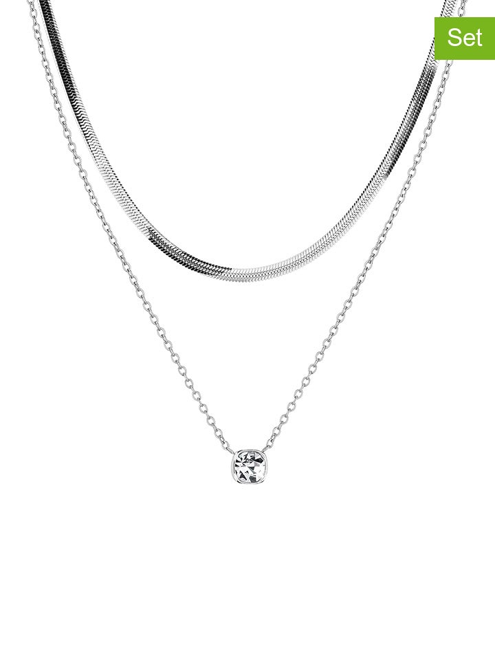 Tamaris Naszyjniki (2 szt.) z elementem ozdobnym - dł. 50 cm rozmiar: onesize