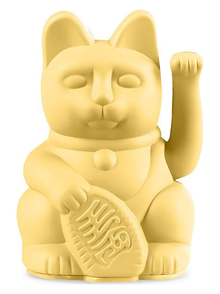 Donkey Figurka dekoracyjna "Lucky Cat Mini" w kolorze żółtym - 6,7 x 9,8 x 5,2 cm rozmiar: onesize