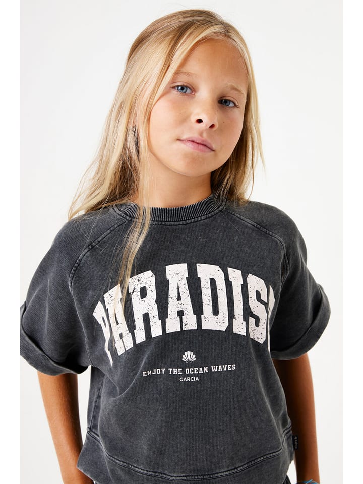 Garcia Koszulka w kolorze antracytowym rozmiar: 140/146