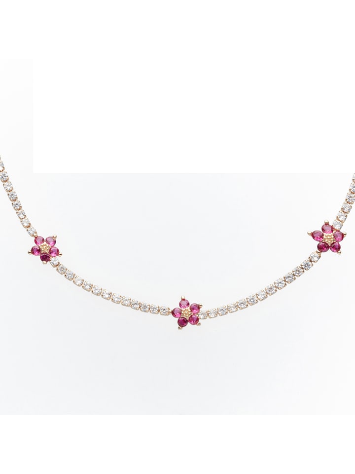 U.S. Polo Assn. Pozłacany naszyjnik z kryształami - dł. 34 cm rozmiar: onesize