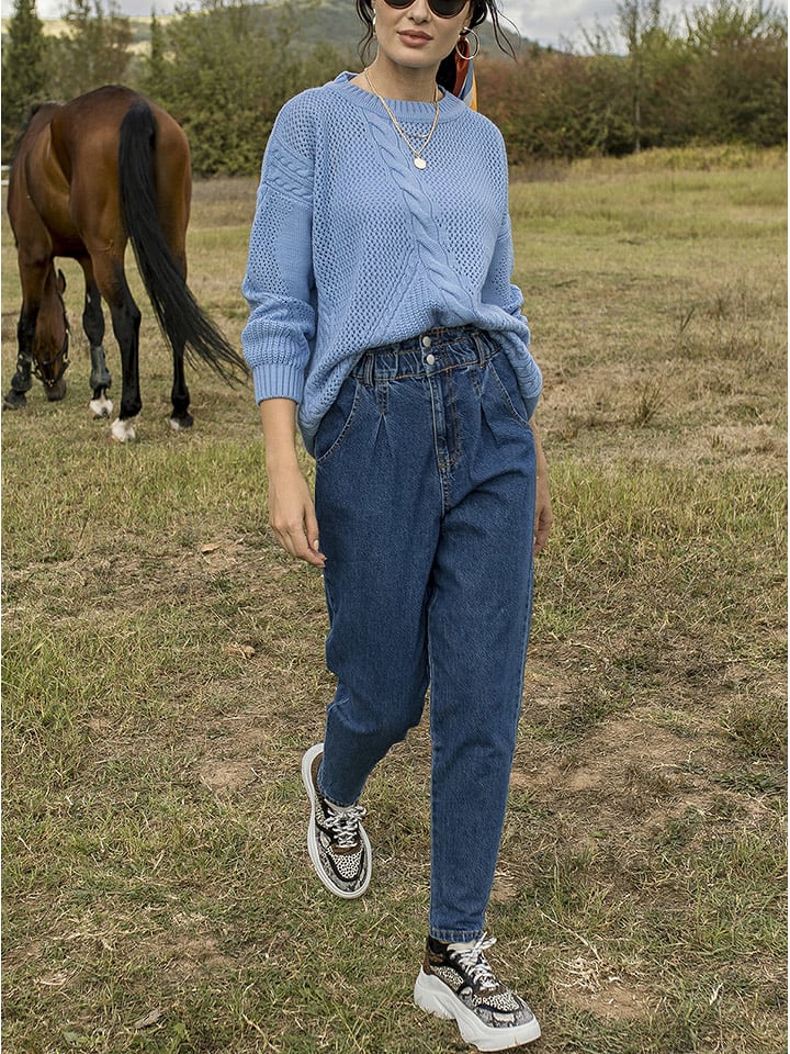 Milan Kiss Sweter w kolorze błękitnym rozmiar: XL