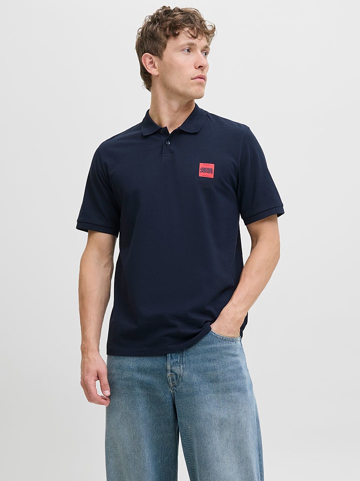 Jack & Jones Koszulka polo "Brady" w kolorze granatowym rozmiar: S
