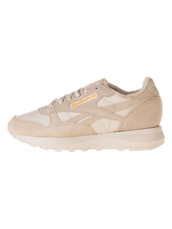 Reebok Skórzane sneakersy "Classic Leather" w kolorze beżowym rozmiar: 35,5