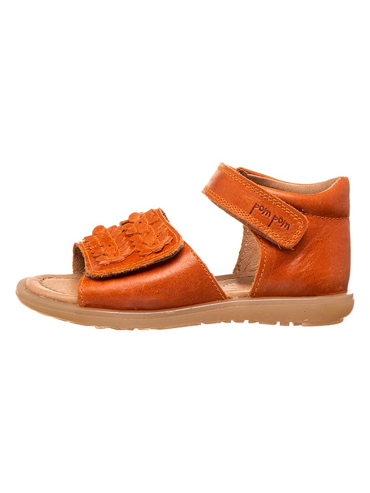 POM POM Skórzane sandały w kolorze jasnobrązowym rozmiar: 33