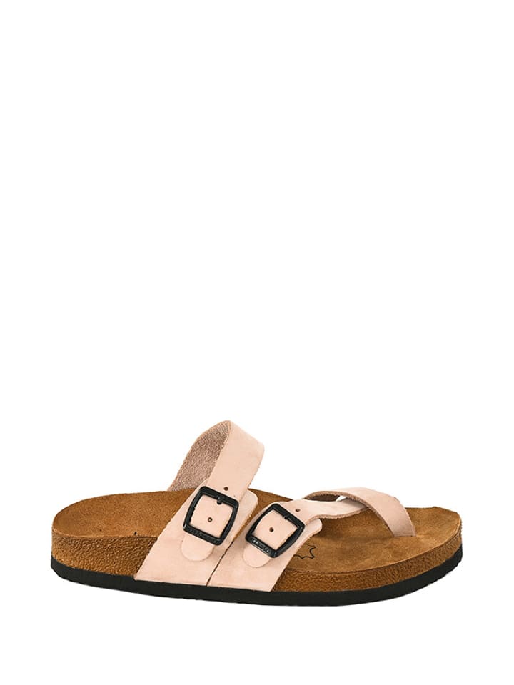 Moosefield Skórzane japonki w kolorze pudroworóżowym rozmiar: 37