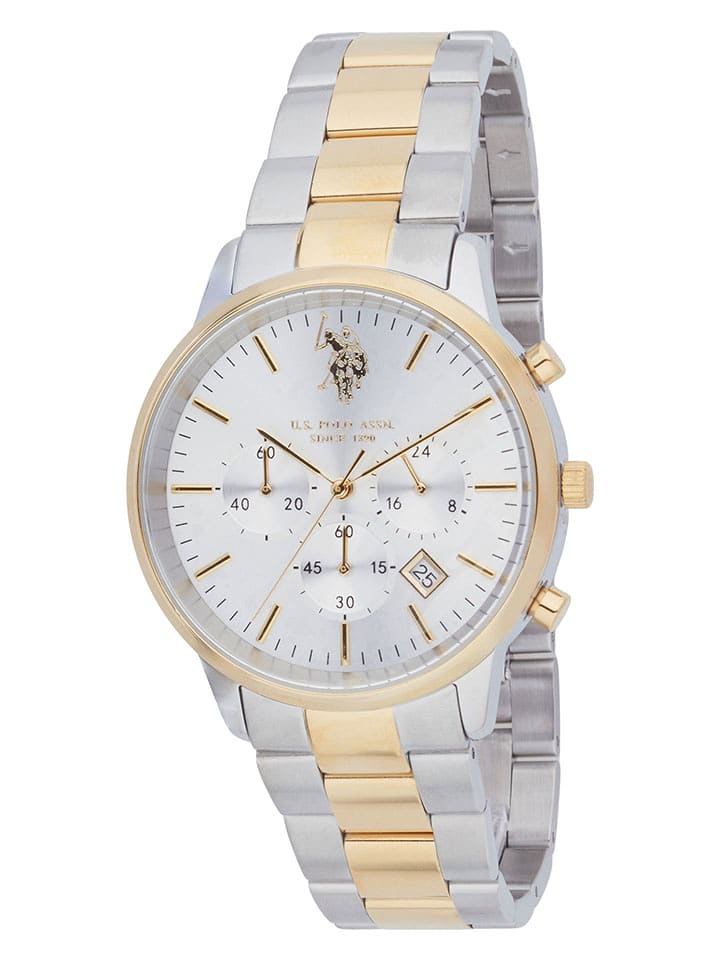 U.S. Polo Assn. Chronograf w kolorze srebrno-złotym rozmiar: onesize