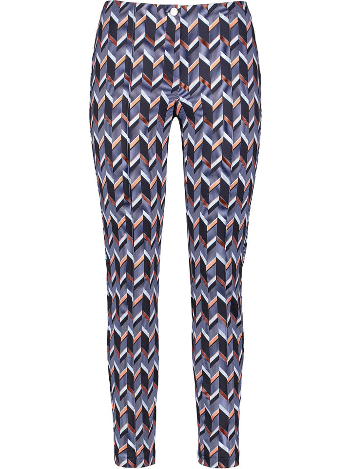 Gerry Weber Spodnie w kolorze granatowo-pomarańczowym rozmiar: 44