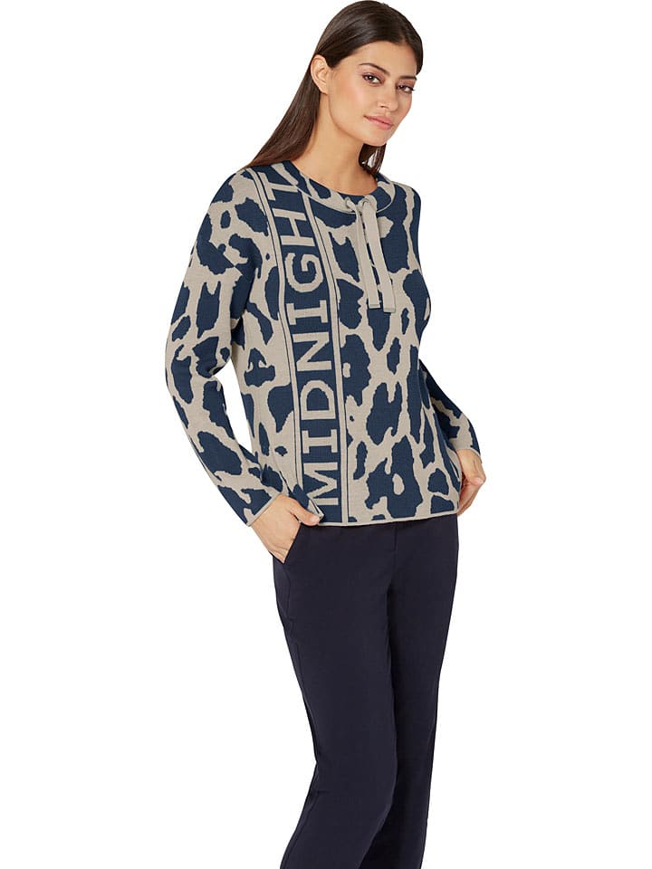 WITT WEIDEN Sweter w kolorze beżowo-granatowym rozmiar: 42