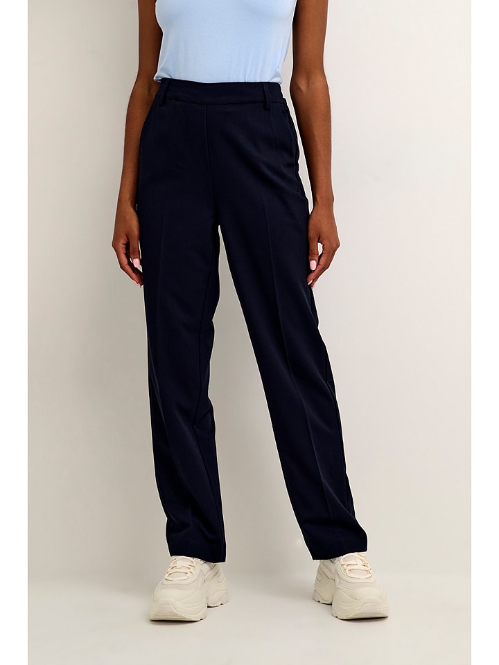 Kaffe Spodnie "Sakura" w kolorze granatowym rozmiar: 44