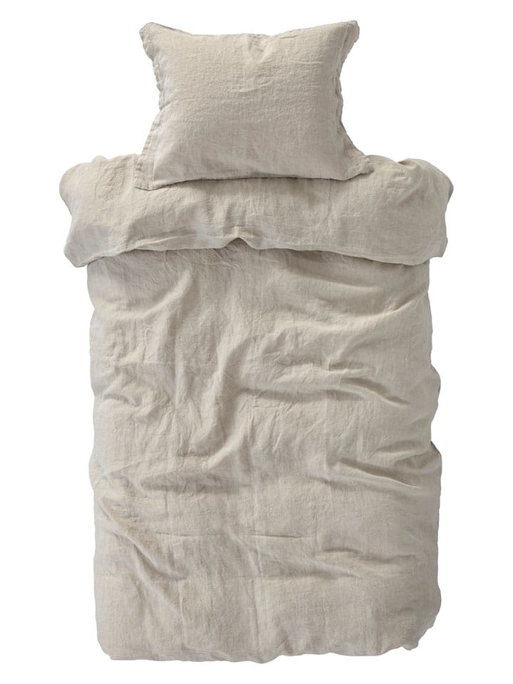 Ellos Home Komplet pościeli "Candice" w kolorze beżowym rozmiar: 240x220 cm