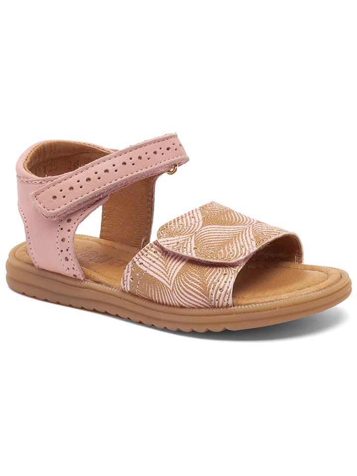 bisgaard Skórzane sandały w kolorze złoto-jasnoróżowym rozmiar: 35