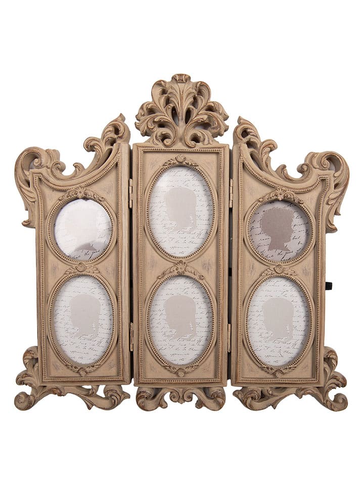 Clayre & Eef Ramka w kolorze beżowym na zdjęcia - 31 x 30 cm rozmiar: onesize