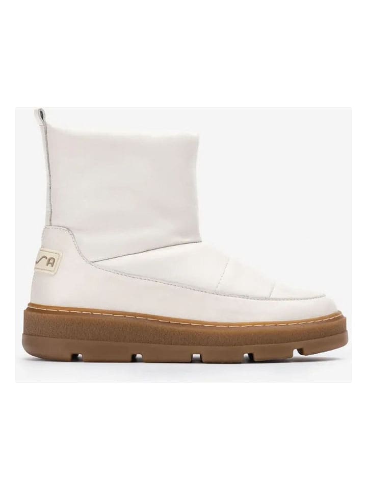 Unisa Skórzane botki "Fossa" w kolorze białym rozmiar: 41