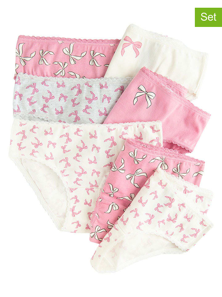 COOL CLUB Majtki (7 par) w kolorze jasnoróżowo-białym rozmiar: 134/140