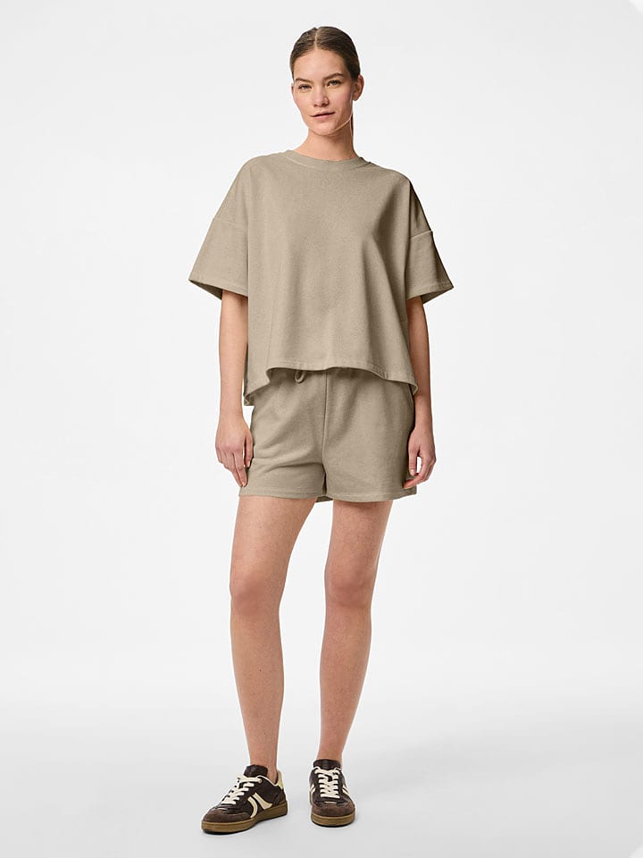 Pieces Koszulka "Chilli" w kolorze kremowym rozmiar: XS