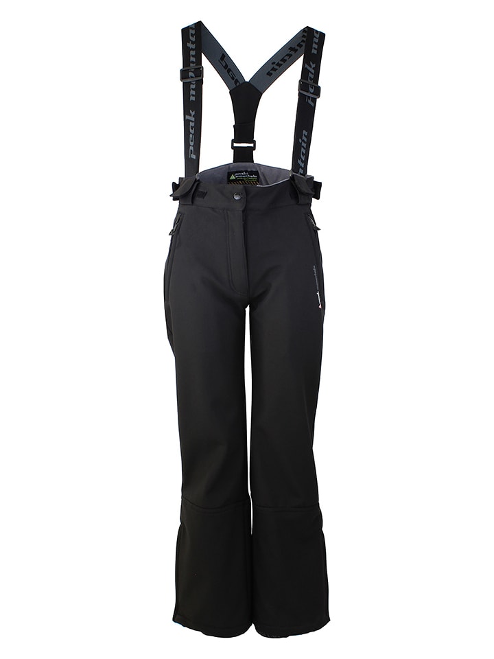 Peak Mountain Softshellowe spodnie narciarskie w kolorze czarnym rozmiar: 152