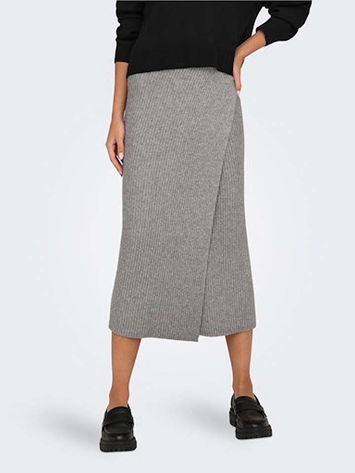 ONLY Spódnica dzianinowa w kolorze szarym rozmiar: S