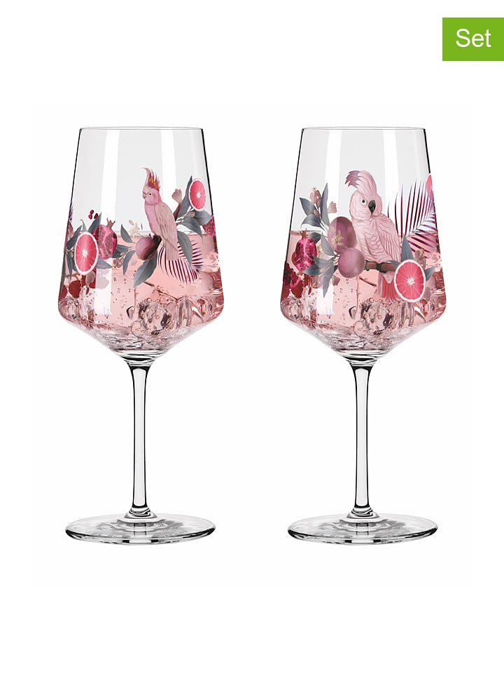 RITZENHOFF Kieliszki (2 szt.) w kolorze jasnoróżowym do koktajli - 544 ml rozmiar: onesize