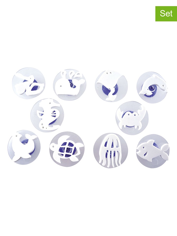 BLS 10-częściowy zestaw stempli w kolorze białym rozmiar: onesize