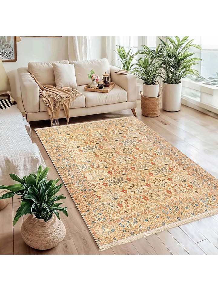 Conceptum Hypnose Dywan bawełniany "315" w kolorze beżowym ze wzorem rozmiar: 120x180 cm