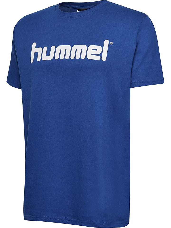 Hummel Koszulka "Logo" w kolorze niebieskim rozmiar: 176