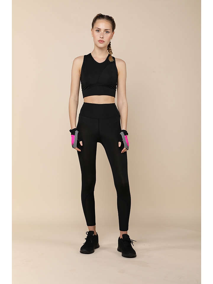 Onamaste Legginsy sportowe w kolorze czarnym rozmiar: S/M