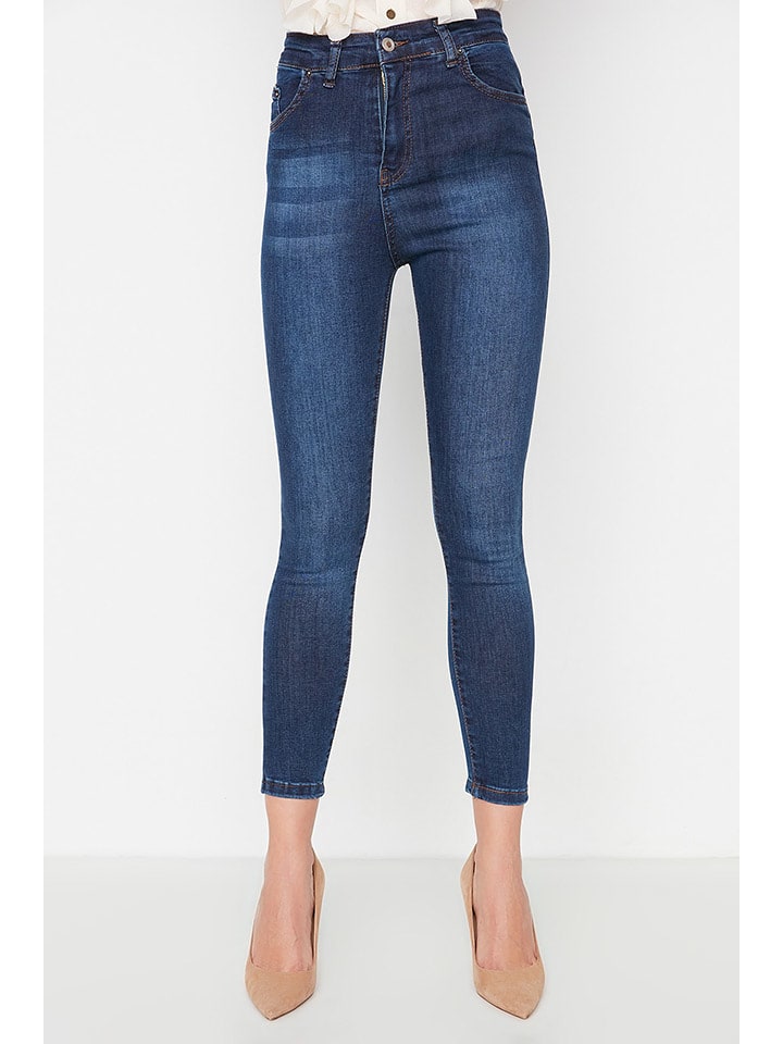 trendyol Dżinsy - Skinny fit - w kolorze granatowym rozmiar: 36