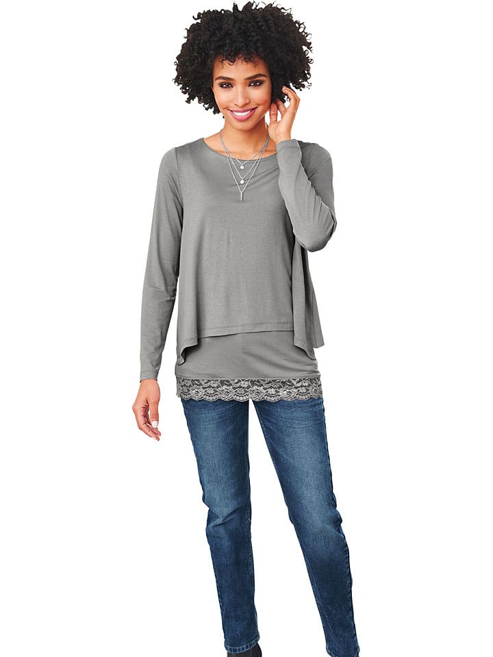 Heine Koszulka w kolorze szarym rozmiar: 36