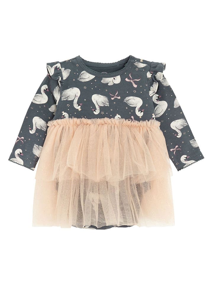 COOL CLUB Body w kolorze antracytowo-beżowym rozmiar: 62