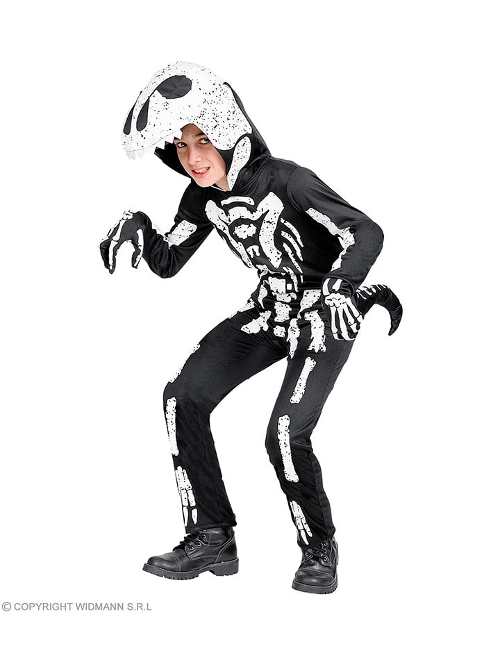 Carnival Party Kostium "T-Rex" w kolorze czarno-białym rozmiar: 152