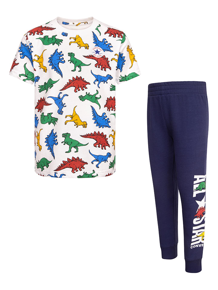 Converse 2-częściowy zestaw w kolorze biało-granatowym rozmiar: 104/110