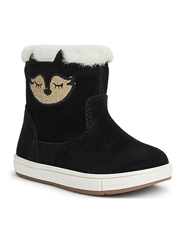 Geox Skórzane botki zimowe "Trottola" w kolorze czarnym rozmiar: 21