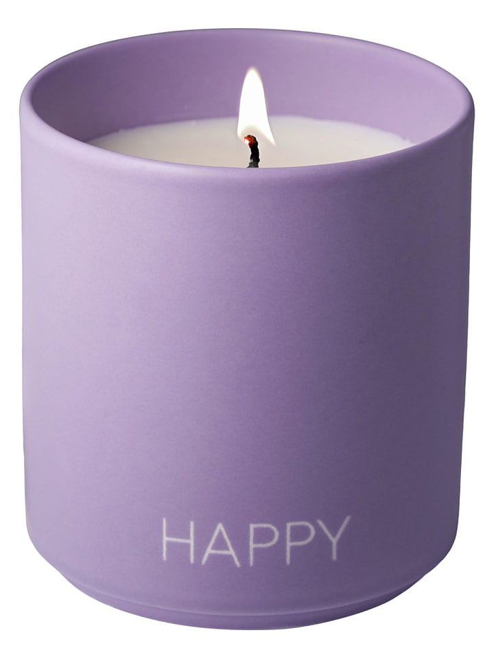Design Letters Świeca zapachowa "Happy" w kolorze fioletowym - 260 g rozmiar: onesize