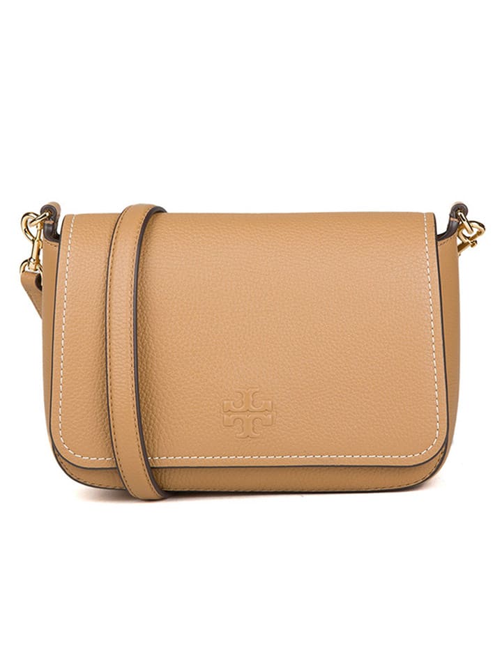 Tory Burch Skórzana torebka w kolorze beżowym - 24 x 15 x 9 cm rozmiar: onesize