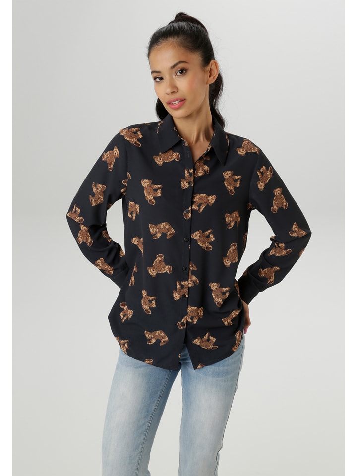 Aniston Bluzka w kolorze czarno-brązowym rozmiar: 40