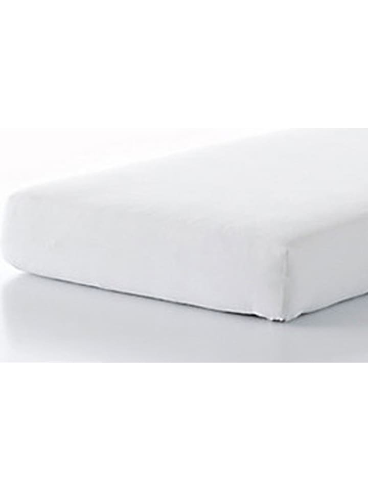 Good Morning Moltonowe prześcieradło w kolorze białym na gumce rozmiar: 60x120 cm