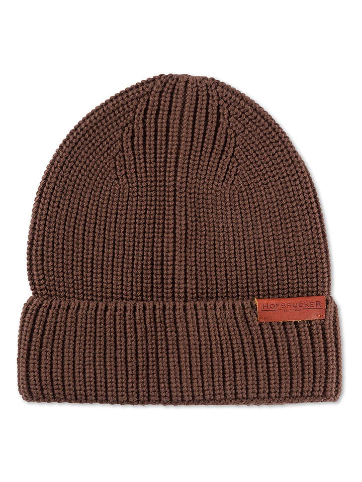 Hofbrucker Czapka beanie w kolorze brązowym rozmiar: 50-52 cm
